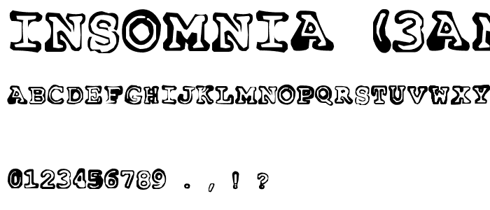 Insomnia (3am) font